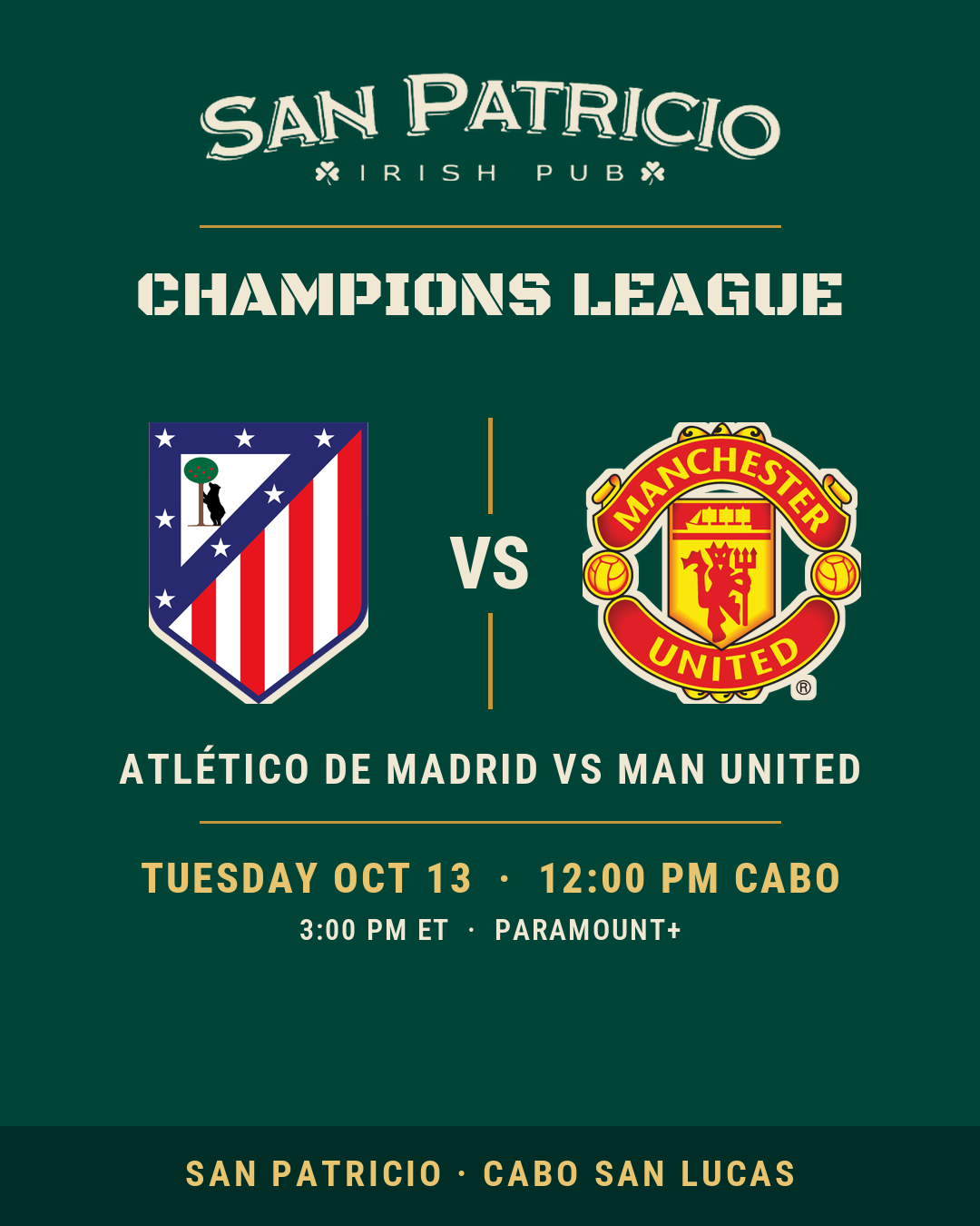 Atlético de Madrid v Manchester United — Champions League