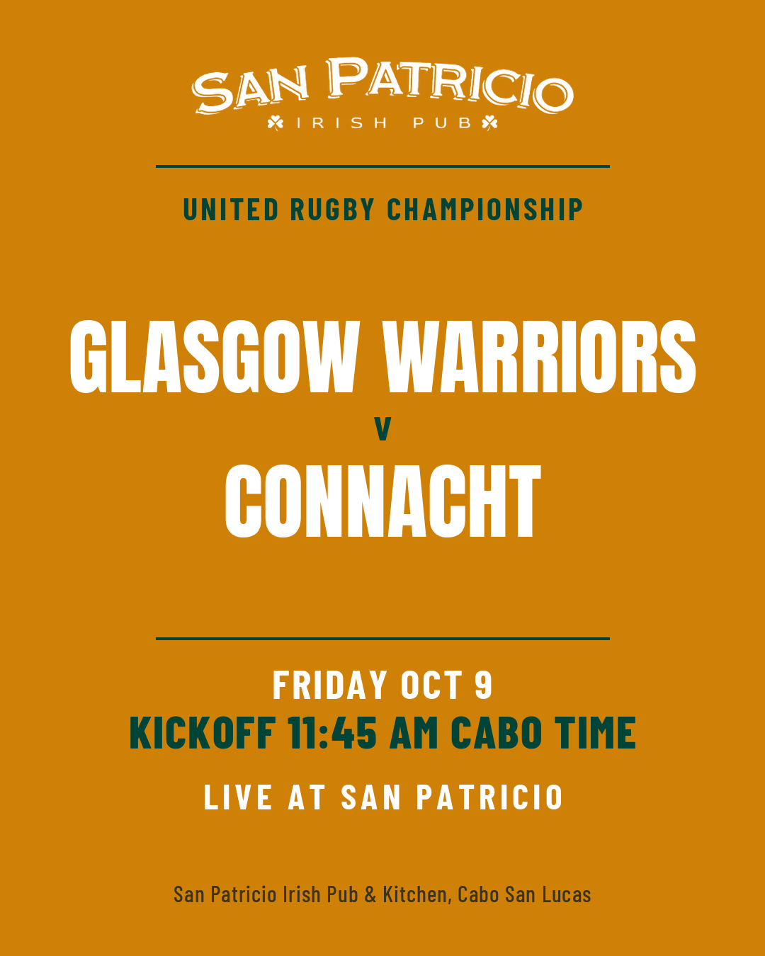 Glasgow Warriors v Connacht — URC