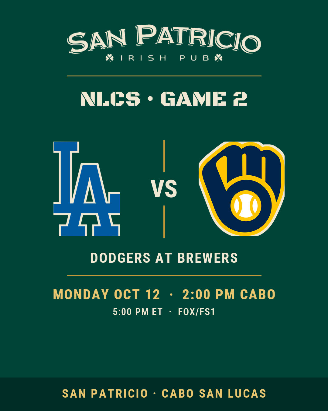Los Angeles Dodgers v Milwaukee Brewers — NLCS Game 2