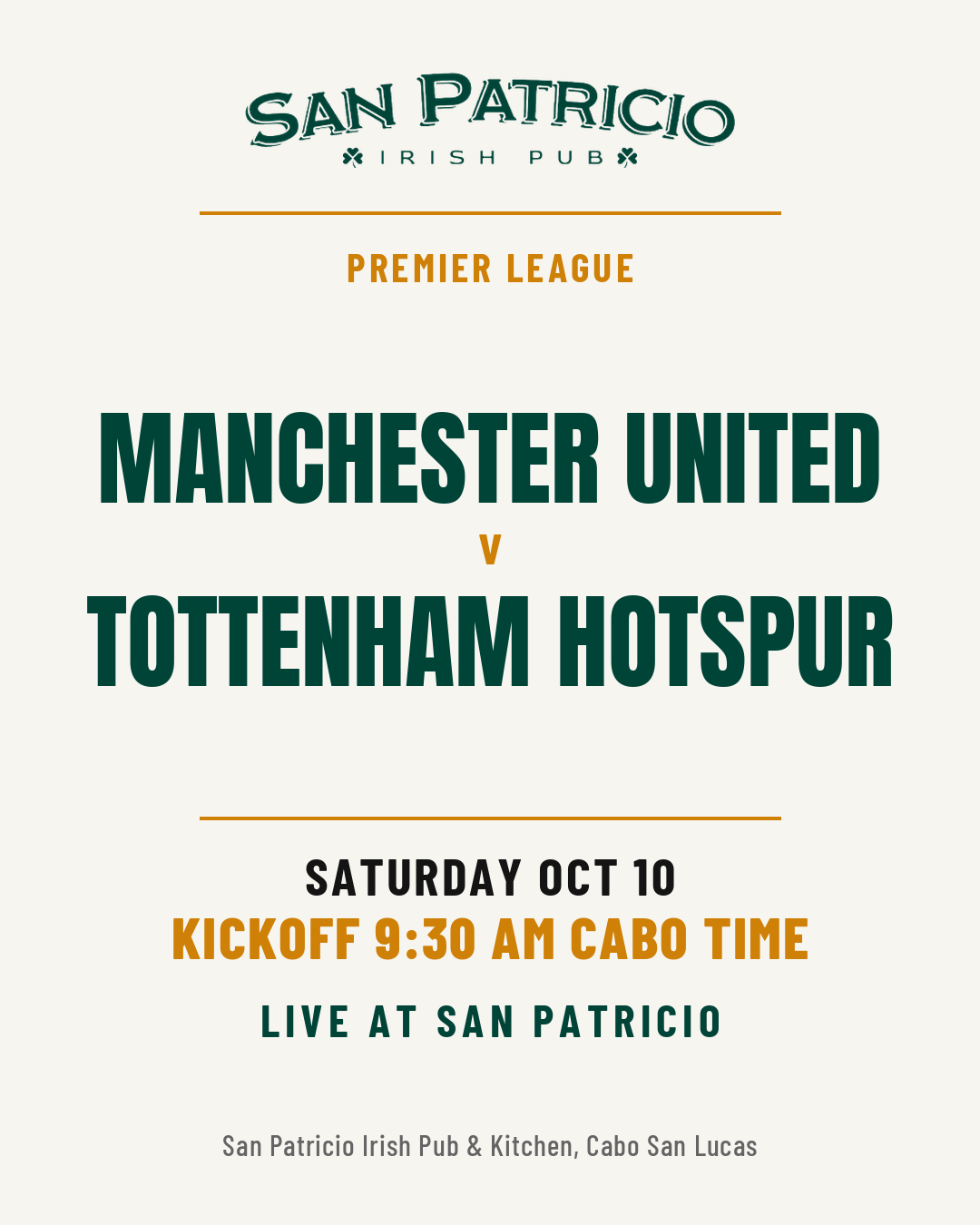 Manchester United v Tottenham — Premier League