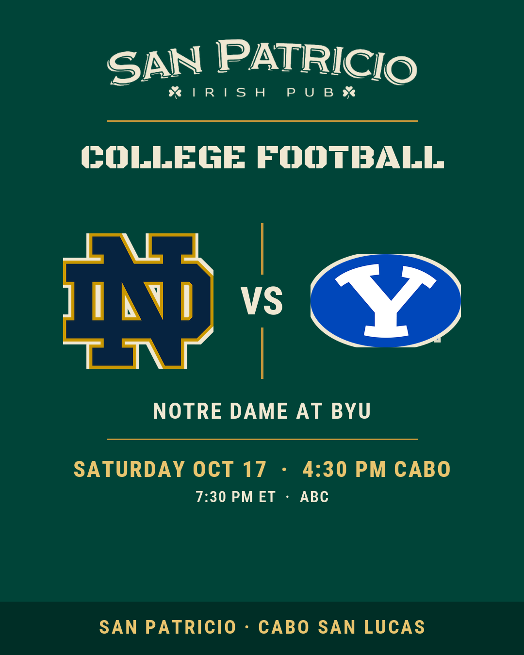 Notre Dame v BYU — College Football
