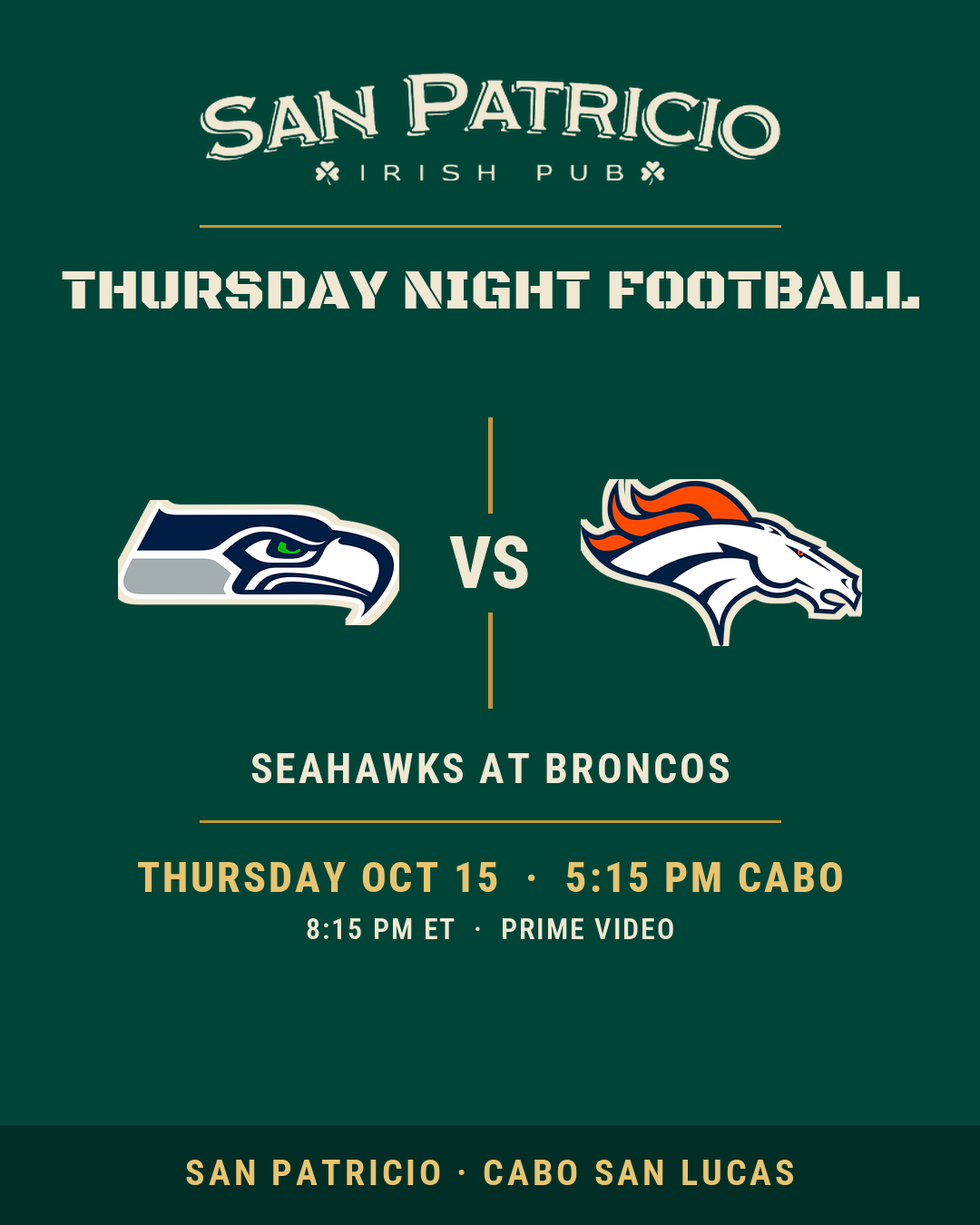 Seattle Seahawks v Denver Broncos — Thursday Night Football