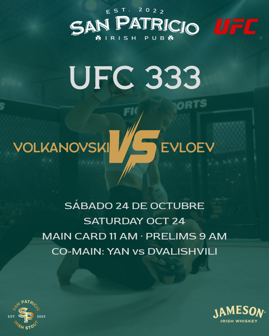 Alexander Volkanovski v Movsar Evloev — UFC 333 (Main Card)